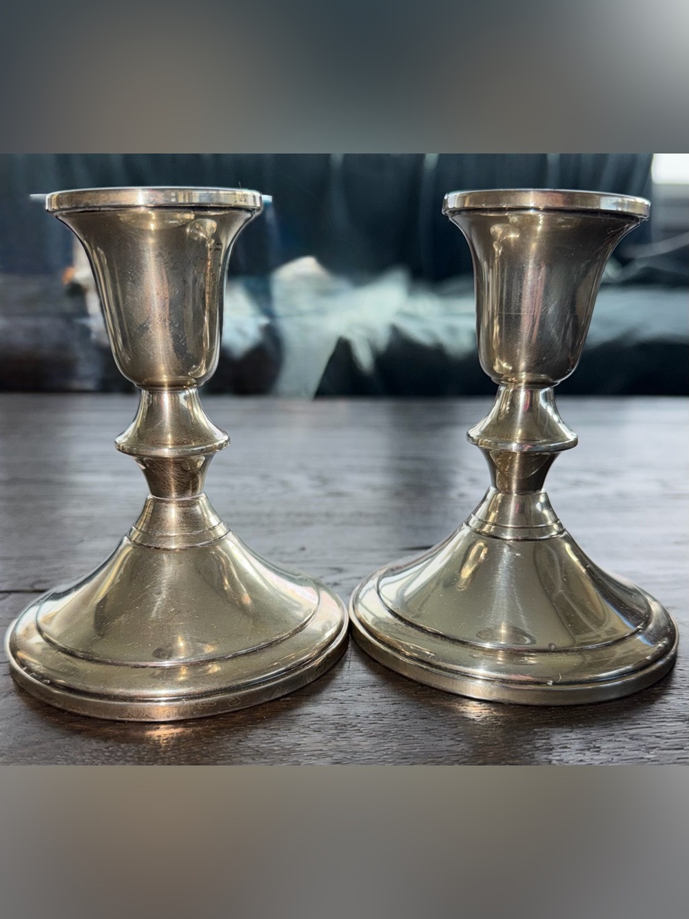 Towle Sterling Candlesticks - Model 734 Weighted & Reinforced - 4.75” tall